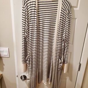 Chic soul 2zl cardigan black and white stripe